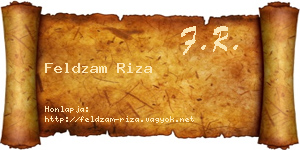 Feldzam Riza névjegykártya